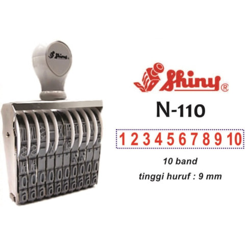 Con dấu 10 số 9mm N-110 Shiny