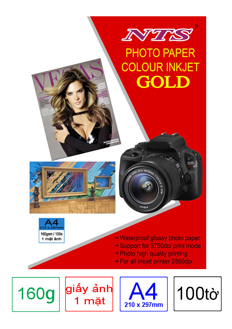 Giấy in ảnh 1 mặt NTS A4 160gsm 0