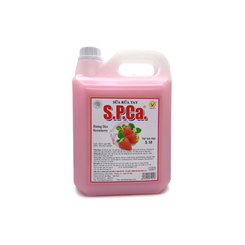 Nước rửa tay SPCA hương dâu 5L 0
