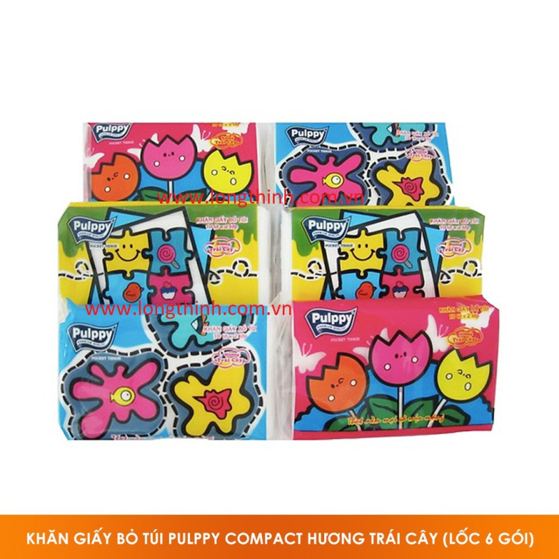 Khăn giấy bỏ túi Pulppy hương trái cây 0