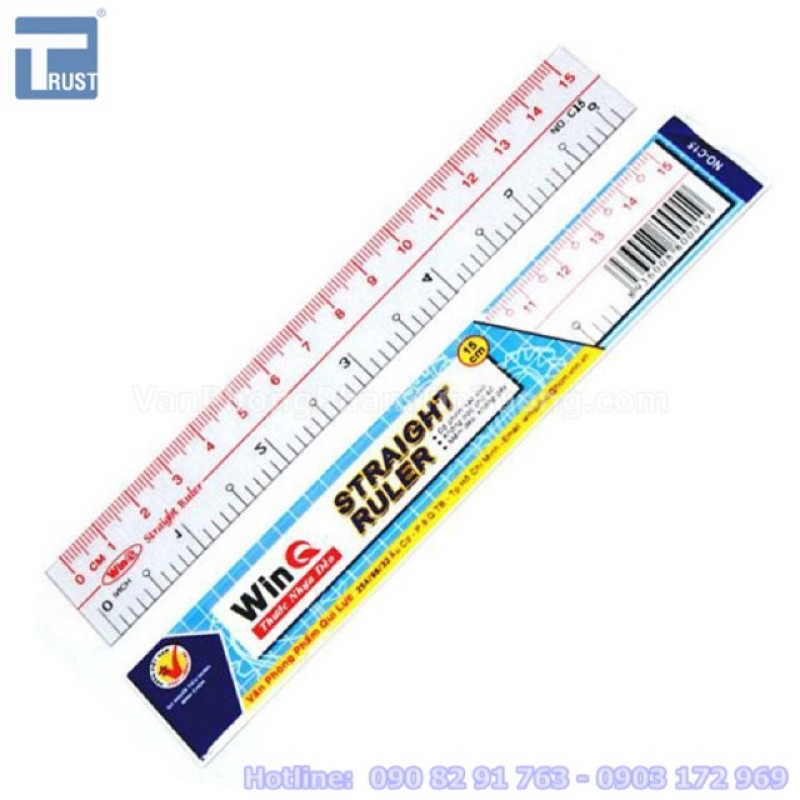 Thước nhựa dẻo 15cm 0