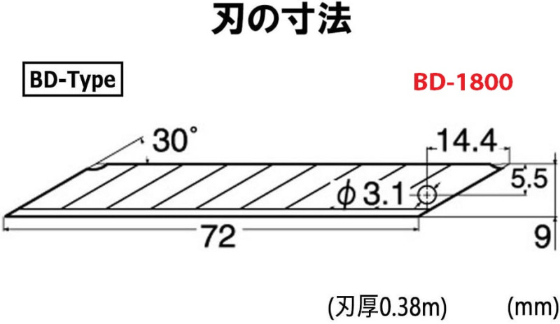Hộp 100 lưỡi dao BD-1800 0