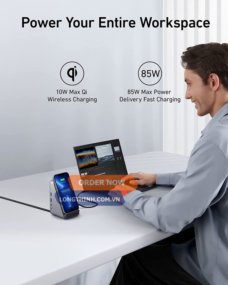 Dock sạc Anker 651 USB-C 8-in-1 2