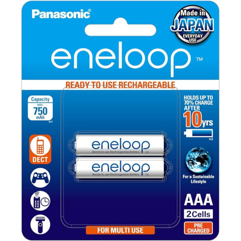 Vĩ 02 Pin sạc Panasonic Eneloop 800mAh