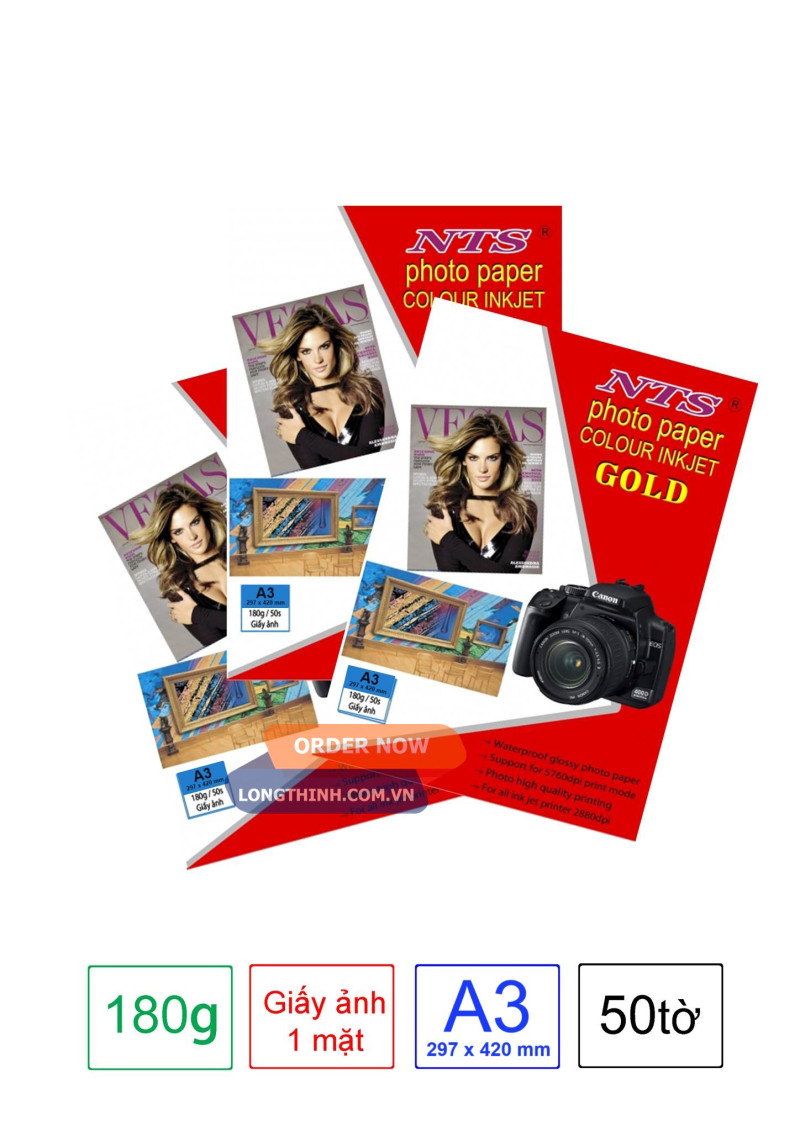 Giấy in ảnh 1 mặt NTS A3 180gsm 0