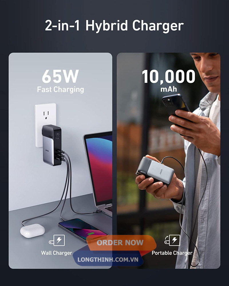 Anker 733 PowerBank (GaN 65W + 10,000mAh 30W) 0