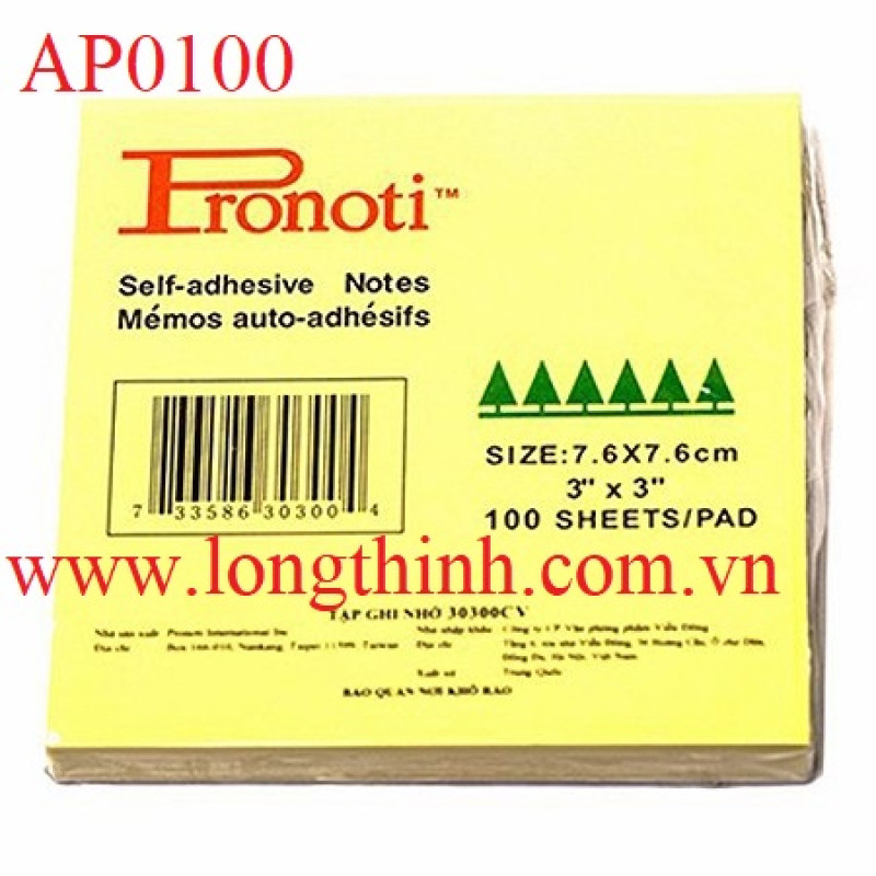 Giấy ghi chú Pronoti 3x3 0