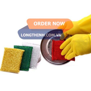 Lốc 4 miếng rửa chén kim tuyến