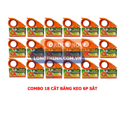 Combo 18 cái cắt băng keo cầm tay Dân Hoa 6P (6cm hoặc 6F) sắt