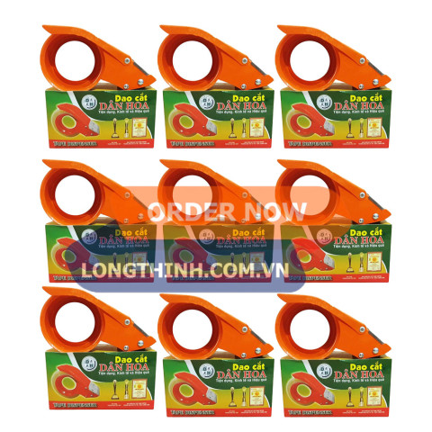 Combo 9 cái cắt băng keo cầm tay Dân Hoa 6P (6cm hoặc 6F) sắt