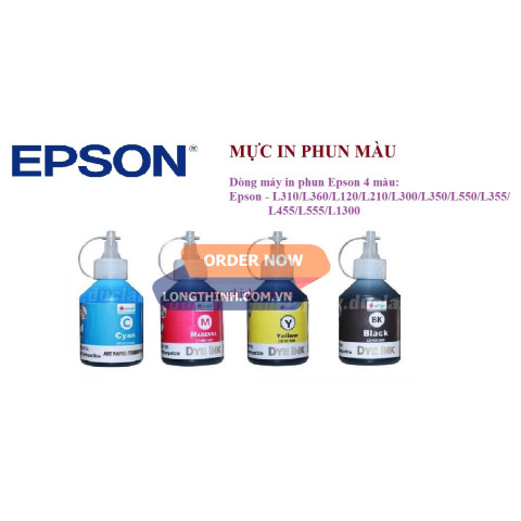 Mực in phun màu Epson 100ml (4 màu)