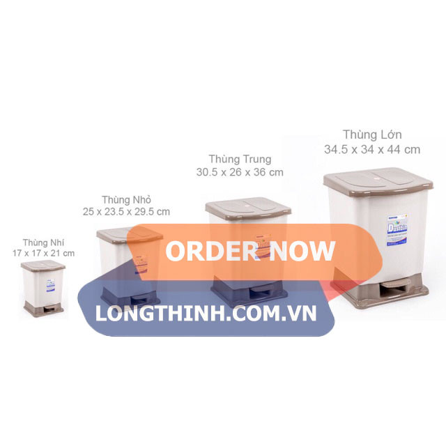Thùng rác đạp Duy Tân 0