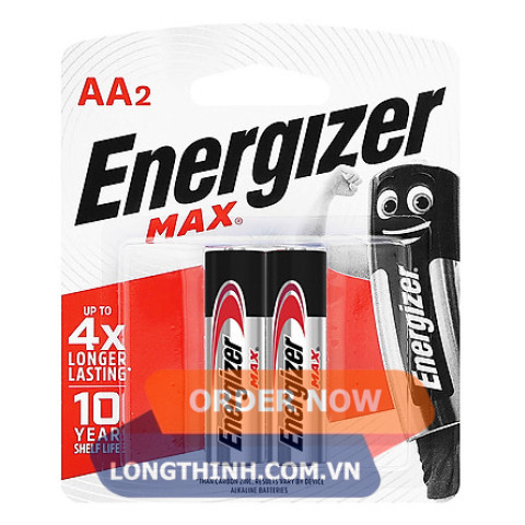 Cặp 02 pin Energizer Max AA E91 BP2 (chính hãng)
