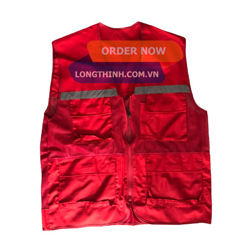 Áo ghile đỏ - bảo hộ lao động 0