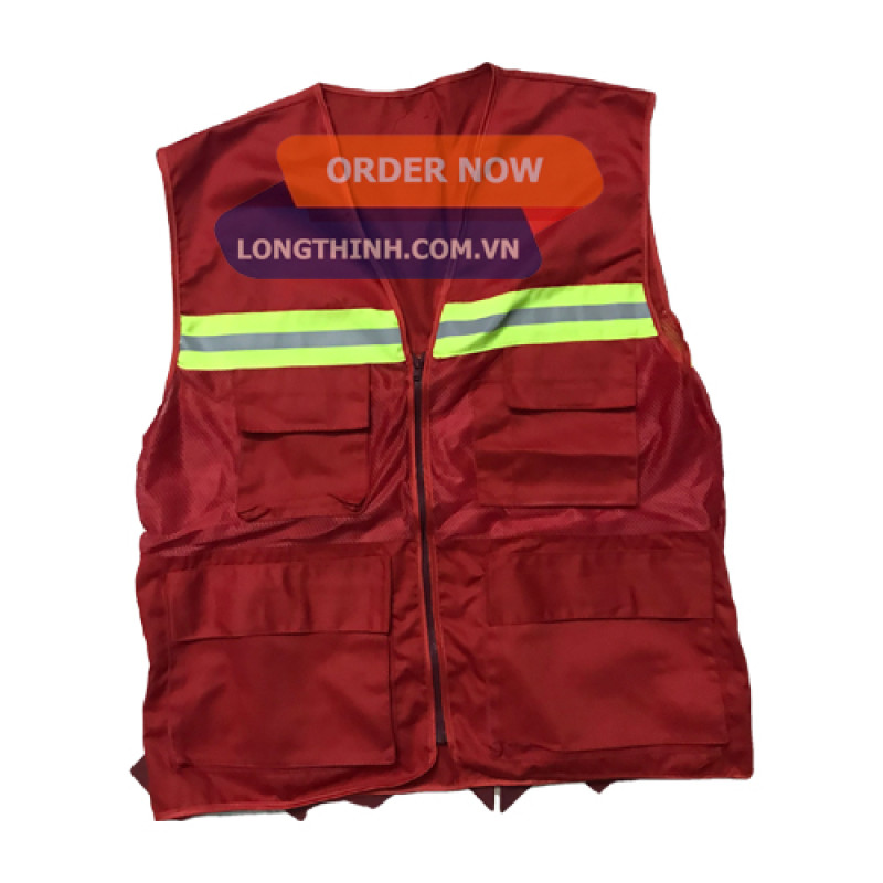 Áo ghile đỏ - bảo hộ lao động 0
