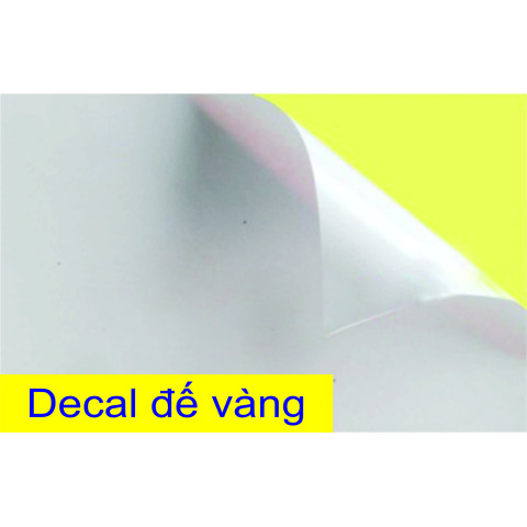 Decal giấy A4 đế vàng