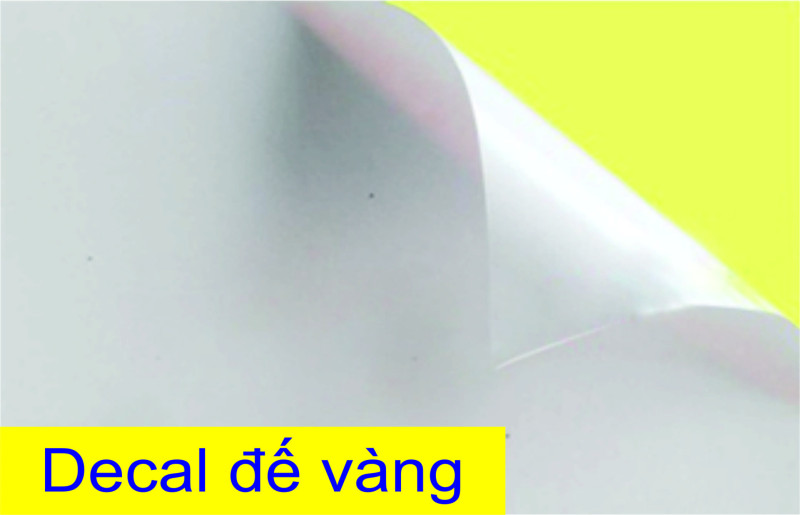 Decal giấy A4 đế vàng 0