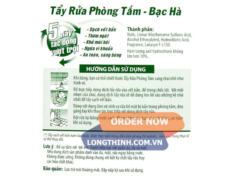 Nước tẩy nhà tắm Gift hương bạc hà 3.8kg 0