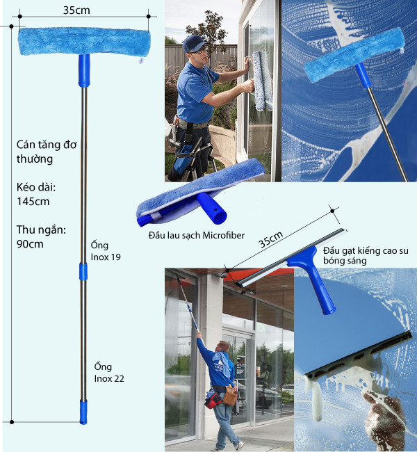 Bộ Gạt nước sàn dài 140cm 0