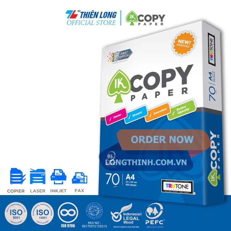 Giấy A4 IK Copy 70gsm 0