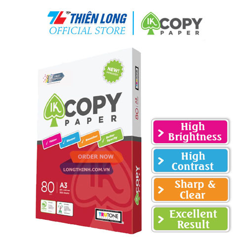 Giấy A3 IK Copy 80gsm 0