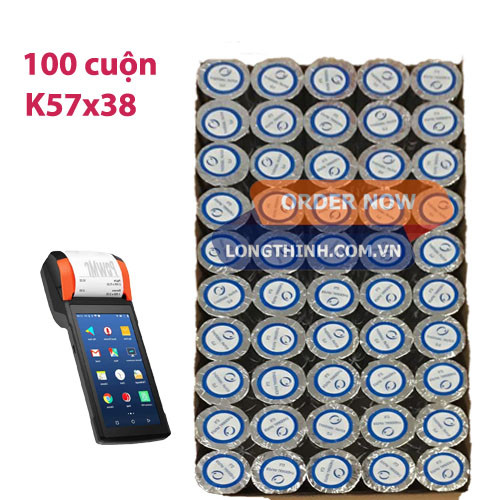100 cuộn giấy nhiệt K57x38 0