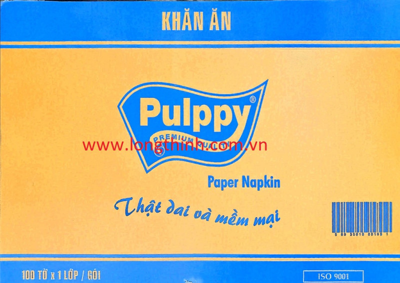 Thùng 40 gói khăn giấy ăn Pulppy napkin 33x33cm 0