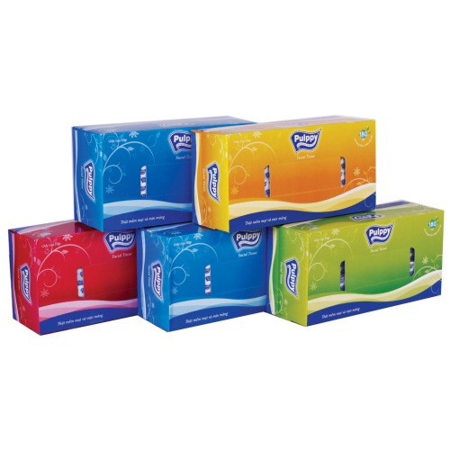 Lốc 5 hộp khăn giấy Pulppy 180 tờ 0