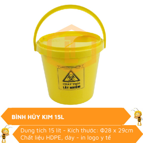 Bình hủy kim 10L