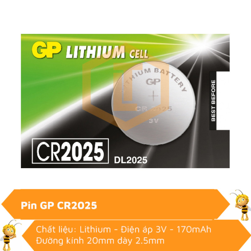 Pin GP CR2025 Lithium (cúc áo) 0