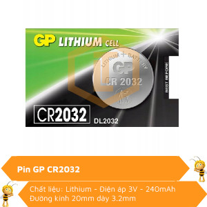Pin GP CR2032 Lithium (cúc áo)