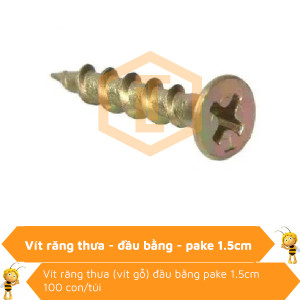 Vít răng thưa đầu bằng pake 1.5cm