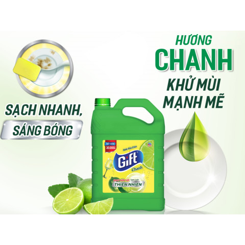 Nước rửa chén Gift hương chanh 3.8kg
