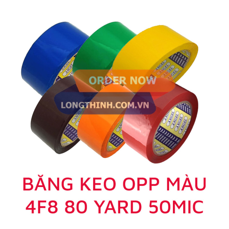 Băng keo OPP màu 4F8 80yard 50mic 0