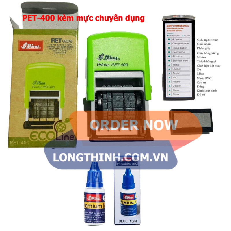 Dấu Shiny Pet-400 kèm mực đen chuyên dụng 2