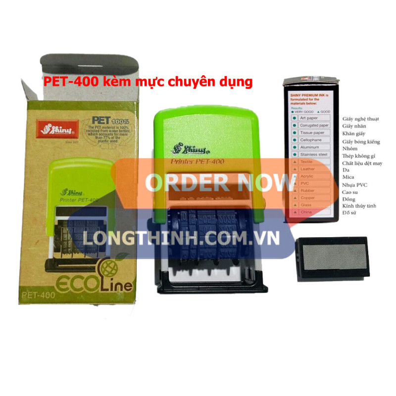 Dấu Shiny Pet-400 kèm mực đen chuyên dụng 1