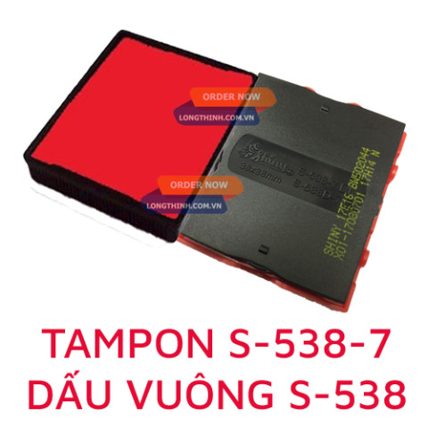 Tampon Shiny S-538-7 (dấu tròn) kích thước 38x38mm