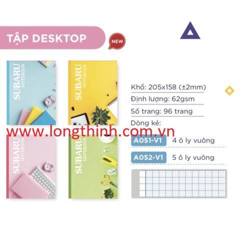 Tập Subaru Desktop 96 trang 62gsm