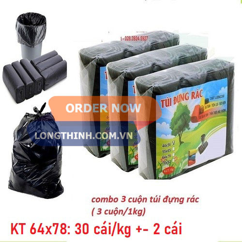 Bao rác đại 64x78cm 0