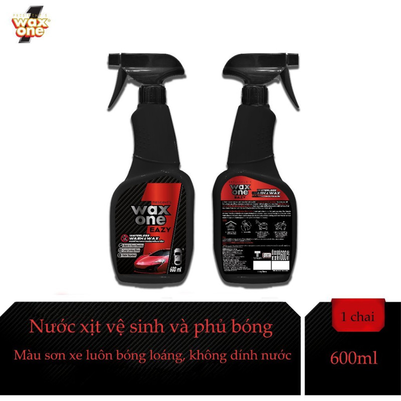 Nước xịt vệ sinh và phủ bóng sơn xe President\'s WaxOne 600ml 0