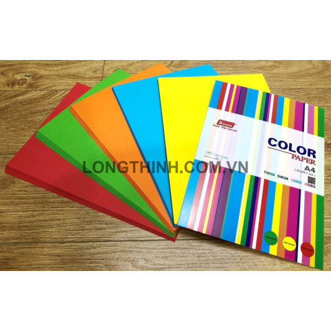 Giấy in A4 trộn 5 màu (100 tờ/tập, ĐL 80gsm)