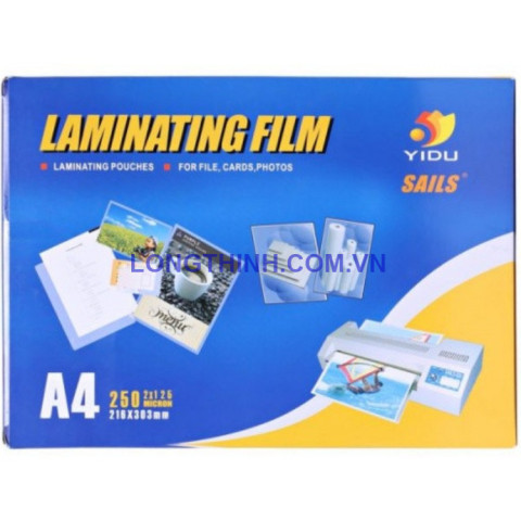 Nhựa ép plastic A4 -125 mic /100 tờ Yidu (Laminating Film)