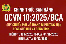 Thông tư 103/2025/TT-BCA ngày 04/11/2025 về Quy chuẩn kỹ thuật quốc gia về trang bị, bố trí phương tiện phòng cháy, chữa cháy, cứu nạn, cứu hộ cho nhà và công trình do Bộ trưởng Bộ Công an ban hành